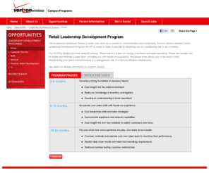 vzwrldp.com: Retail Leadership Development Program – Verizon Wireless
You’re poised to broadcast. And our Verizon Wireless Retail Leadership Development Program is ready to make it possible by preparing you for a leadership role in our company – and a career that lets you transmit. Loud and proud.