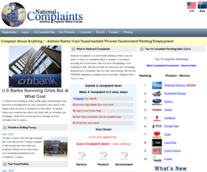 nationalcomplaints.com: National Complaints  Consumer, Customer Complaint Letters & Forms
Complaint database for Customer complaint records. Register to write, send & manage Consumer complaint forms & Customer complaint letters online