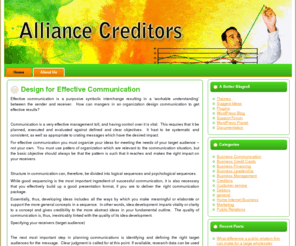 alliancecreditors.com: Alliance Creditors | key business solutions for ambitious entrepreneurs
Alliance Creditors - A key business solutions blog offering free info for business owners, young entrepreneurs to better their business knowledge and skills. Get free articles and advice on many key business aspects including Business Management, Creditors, Debtors, Business Finance, Marketing, Customer service, Accounting, Public Relations, Production and every other key process of different types of businesses.