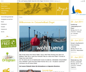 zingst.de: Ostseeheilbad Zingst : Erholung an der Ostsee
Internetseite des Ostseeheilbads Zingst. Finden Sie hier alle Informationen zu Urlaub, Tourismus, Übernachtung und Fotografie