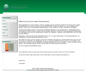 hapke-rohstoffhandel.com: Hapke Rohstoffhandel Geesthacht - Home
Joomla - Joomla - Dynamische Portal-Engine und Content Management System