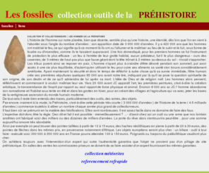 investissement-objets-d-art-et-de-collection.com: collections fossiles puis outils de la prhistoire, armes, arcs et flches  pointes de silex
collections et collectionneurs les outils de la prhistoire, armes et flches en silex ainsi que les fossiles  