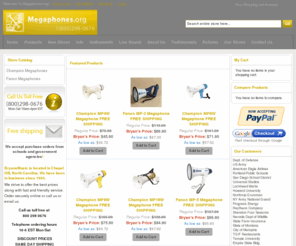 megaphones.org: Megaphones On Sale!
Champion & Fanon megaphones with quantity discounts available