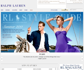 rlstyleguide.com: RL Style Guide - Style.RalphLauren.com
RalphLauren.com - The Official Site of Ralph Lauren. RalphLauren.com offers the world of Ralph Lauren, including clothing for men, women and children, bedding and bath luxuries, gifts and much more. 