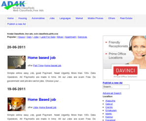 ad4k.info: Kerala Classifieds ,free ads, web classifieds,ad4k.com
kerala classifieds ,free ads, web classifieds,ad4k.com