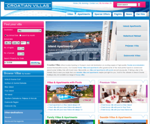 croatianvillas.com: Croatia Holiday Villas, Apartments, Accommodation, Houses to Rent in Dubrovnik, Hvar, Brac, Istria
Croatia accommodation travel agent specializing in quality villas with pool, Croatia houses and apartments for rent in Croatia, Dubrovnik, Hvar, Brac, Vis, Istria