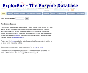 enzyme-explorer.org: ExplorEnz: Search the Enzyme List
Enzyme Nomenclature Database