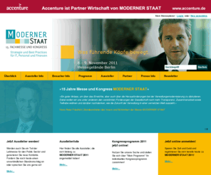 moderner-staat.de: MODERNER STAAT 2011 - Strategie und Best Practice für IT, Personal und Finanzen
MODERNER STAAT ist der Treffpunkt für Entscheidungsträger des Public Sectors. Jedes Jahr treffen sich hier die Fach- und Führungskräfte von Bund, Ländern und Kommunen und stellen die strategischen Weichen für die wichtigen Neuerungen der kommenden Jahre.