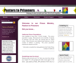 pastorstoprisoners.org: Pastors to Prisoners Prison Ministry
Pastors to Prisoners provides volunteer Yard Pastors to California Prisons to assist the state Protestant Chaplain and help broken people put their lives back together.