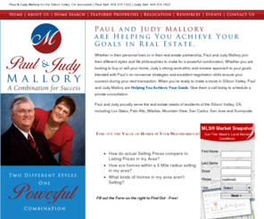 paul-judy.com: Paul and Judy Mallory - your real estate connection in Silicon Valley, CA.
Paul and Judy Mallory - your real estate connection in Silicon Valley, CA.