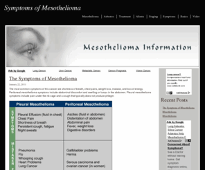 thesymptomsofmesothelioma.com: Symptoms of Mesothelioma
Symptoms of Mesothelioma