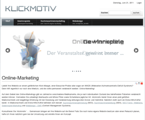 klickmotiv.de: Online Marketing - klickmotiv | Olaf Bartels
Professionelles Online-Marketing mit Sitz in Henstedt-Ulzburg (in der Nähe von Hamburg & Norderstedt). Informieren Sie sich jetzt!