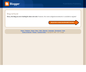 codigobarras.org: Blogger: Blog not found
Blogger is a free blog publishing tool from Google for easily sharing your thoughts with the world. Blogger makes it simple to post text, photos and video onto your personal or team blog.
