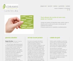 coramis.ro: Coramis - Birou de traduceri autorizate Bucuresti. Traducatori autorizati.
Coramis Traduceri - Birou de traduceri si interpretariat. Profesionalism, punctualitate. Estimare de pret in maxim 30 de minute.