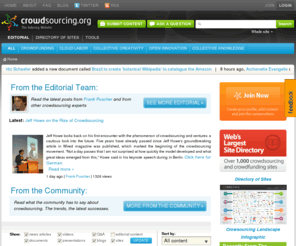crowd360.net: Crowdsourcing and Crowdfunding News and Headlines
Everything and anything crowdsourcing and crowdfunding! News, Sites, Videos and articles! Learn about the explosive growth of crowdsourcing