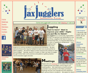 jaxjugglers.org: Jax Jugglers
Jax Jugglers meet for the purpose of juggling and fellowship.