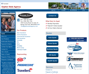 gopherstateagency.com: Gopher State Agency
Gopher State Insurance Agency for all of your insurance needs. Serving the Twin Cities area since 1961.