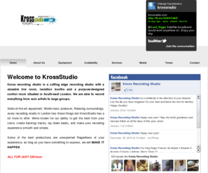 krossstudio.com: Kross Recording Studio
Kross recording studio is a cutting edge recording studio with a sizeable live room, isolation booths and a purpose-designed control room situated in South-east London. We are able to record everything from solo artists to large groups.