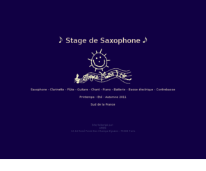 stagedesaxophone.net: Stage de Saxophone
Stage de Saxophone