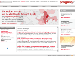 prognos.com: prognos.com:  Startseite
Die Prognos AG unterstützt Sie bei der Analyse, Bewertung und Entwicklung von Zukunftsoptionen für Ihr Unternehmen oder Ihre Institution.