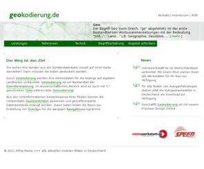 geokodierung.de: Geokodierung - Startseite
Geokodierung - Startseite