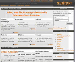 mutopo.net: Homepage   E-Mail   Statistik & Technik   Effizienz   Service: mein mutopo
Homepage E-Mail Statistik Technik Effiziens Service