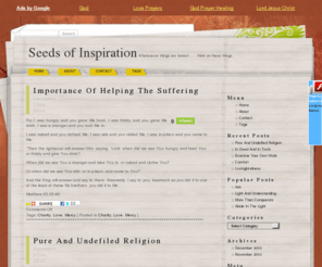 seedsofactivism.com: Seeds of Inspiration
Seeds of Inspiration is a blog of uplifting and helpful Bible verses.