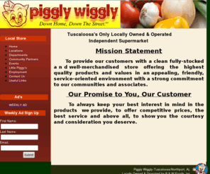 pigglywigglytuscaloosa.com: Piggly Wiggly - Tuscaloosa
Piggly Wiggly Tuscaloosa  locally owned and operated