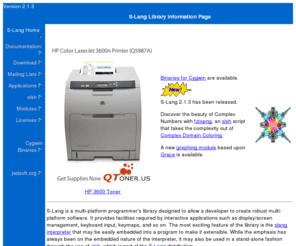 s-lang.org: S-Lang Library Information Page
S-Lang Library Information Page