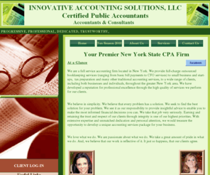 innovativecpa.com: New York Bookkeepers | Innovative Accounting Solutions LLC
Innovative Accounting Solutions LLC can provide a New York state CPA and bookkeepers, as well as NY tax accountant services.