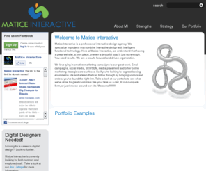 matice.biz: Matice Interactive - Interactive Design Experts
Matice Interactive are interactive design experts that can help your business grow through effective marketing from basic branding strategy to interactive development.