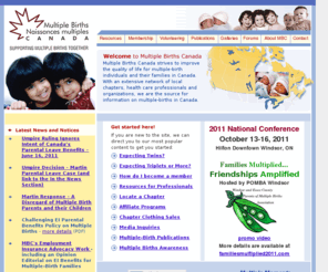 multiplebirthscanada.org: Multiple Births Canada Home Page
MBC description