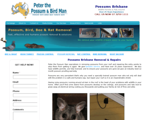 possumbrisbane.com: Possum Brisbane Peter the Possum Man Possum Removal
Possums Brisbane by Peter The Possum Man. Fast & effective possum removal and repairs in Brisbane with over 25 years experince. Call us now 3250 1111