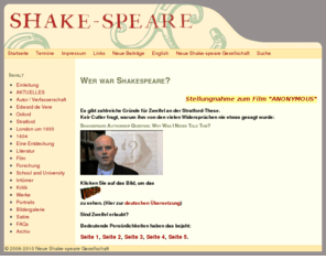 shake-speare.de: Video Cutler
Wer war Shakespeare?