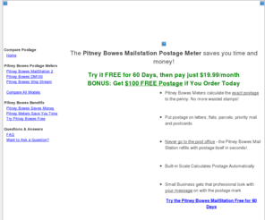 tdrg.net: Pitney Bowes MailStation 2
Pitney Bowes MailStation2 is the perfect postage meter for small business.  Pitney delivers all the features you need with a deal that can't be beat.