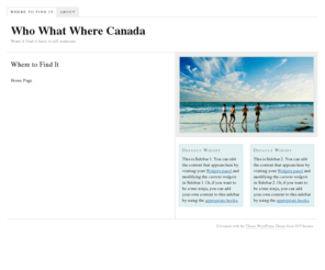 whowhatwherecanada.com: Who What Where Canada — Want it find it have it tell someone
Want it find it have it tell someone