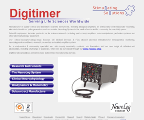 digitimer.co.uk: Digitimer Limited - Manufacturer of Clinical & Biomedical Research Instrumentation
Digitimer manufacture and supply electronic instrumentation for the medical and life science community, including biological amplifiers, electrical nerve and muscle stimulators and the Neurolog System