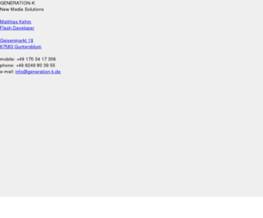 generation-k.net: Generation-K
New Media Solutions