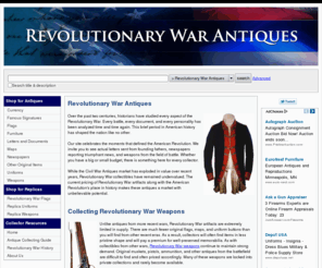 revolutionarywarantiques.com: Revolutionary War Antiques
Find authentic Revolutionary War collectibles and antiques, including Revolutionary War weapons.  Our listings include maps, uniforms, documents, and other memorabilia.  