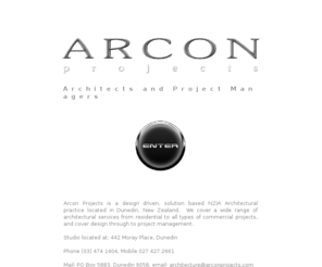 arconprojects.com: Arcon Projects - Architects and Project Managers
Arcon Projects is a design driven, solution based NZIA Architectural practice located in Dunedin, New Zealand.