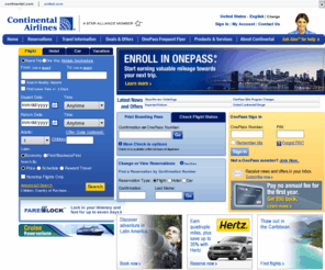 contineental.com: Continental Airlines - Airline Tickets, Vacations Packages, Travel Deals, and Company Information on continental.com
Continental Airline Ticket Reservation, Find all current Continental flight information online, check flight status or book an online airline ticket reservation.