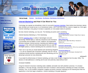 ebizsuccesstools.com: Ebiz Success Tools
Online marketing resource for people doing or want to get involved in Internet Marketing and home based business ideas.