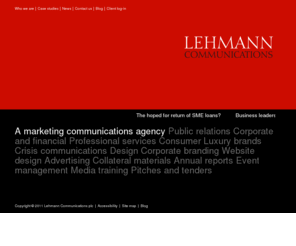 lehmanncommunications.com: Lehmann Communications
Lehmann Communications is a marketing communications agency which has provided innovative and appropriate solutions to meet any challenge for over 22 years.