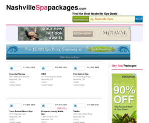 nashvillespapackages.com: Nashville Spa Packages - Find The Best Nashville Spa Packages
Nashville Spa Packages,Nashville Day Spa Packages,Nashville Spa Getaway,Spa Packages In Nashville,Nashville Spa Package Deals,Find Nashville Spa Packages At The Best Spas In Nashville.
        Browse Spa Package Deals In Nashville. Print Instant Spa Package Certificates. Most Spa Packages Are Discounted 15% - 40%!