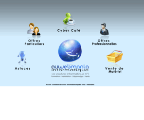 auwebmania.com: Auwebmania Informatique Argeles sur mer | Dpannage informatique, assistance, installation et formation | Particuliers - Professionnels | Dpannage informatique, Installation, Formation
