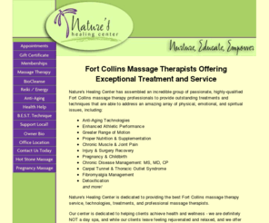 kimberlystraw.com: Exceptional Therapeutic Massage for Fort Collins & Northern Colorado
Nature's Healing Center professional massage therapists offer expectional therapeutic, deep tissue, and relaxing massage to Northern Colorado