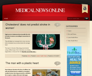 medicalnewsonline.net: Medical News Online, Latest News about Medicine
Latest news, information, tips and advices about Medicine.