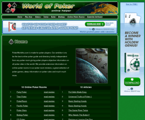 pokerworld4u.com: World Of Poker - Online Poker Helper - Home Page