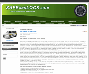 safe-and-lock-masters.mobi: Safe and Lock Information - Locksmith Safe Opening Information
SafeandLock.com is a searchable online locksmith resource providing safe opening and lock information for Automotive Locksmiths, Commercial Locksmiths, Residential Locksmiths and Safe Service Technicians.