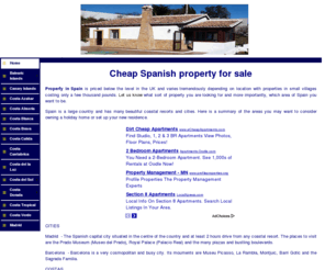 spanish-property-sale-uk.co.uk: Spanish property - Cheap Spanish property for sale - great bargains
Great value properties for sale in mainland Spain, Canary Islands and The Balearics